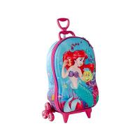 Mala De Viagem Infantil Com Rodinha Pequena Sereia Ariel 3d - 4