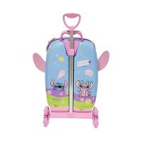 Mala De Viagem Infantil Com Rodinha Angel Stitch 3d Rosa