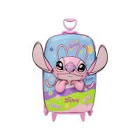 Mala De Viagem Infantil Com Rodinha Angel Stitch 3d Rosa - 5