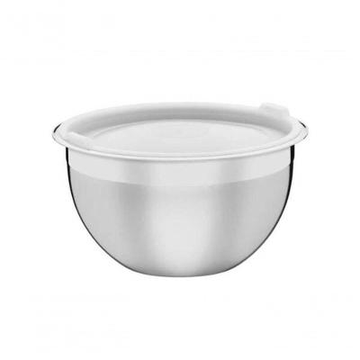 Recipiente Tramontina Cucina Em Inox Com Tampa Plástica Preparar E Servir 24cm 5,2 Litros