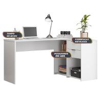 Escrivaninha Com Tampo Giratório 2 Gavetas Nt2060 Branco - 9