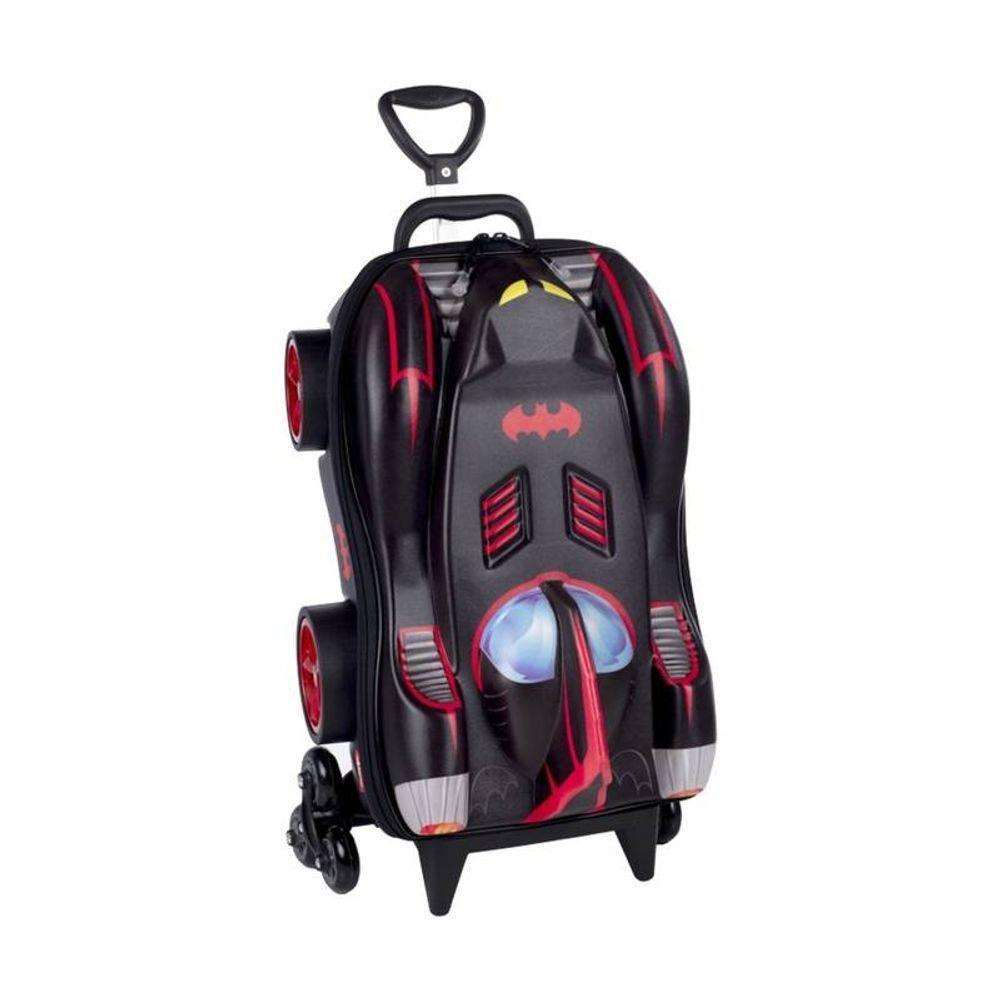 Mala De Viagem Infantil Com Rodinha Batmóvel Batman 3d - 1