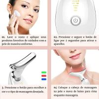Aparelho Tratamento Massageador Facial Led Lift Fototerapia Branco - 3