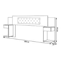 Cabeceira Box Ajustável Com Mesa De Cabeceira Arabella Branca - 5