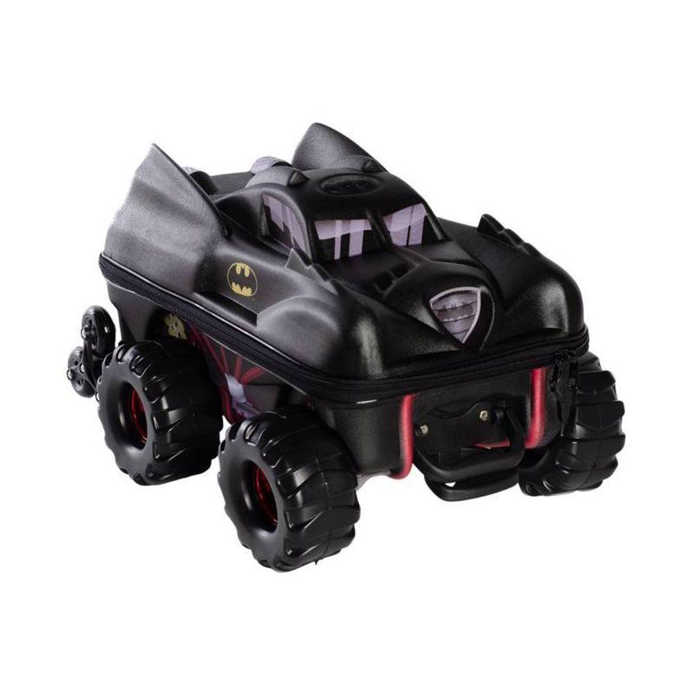 Mala De Viagem Infantil Com Rodinha Batmóvel 3d Preto - 1