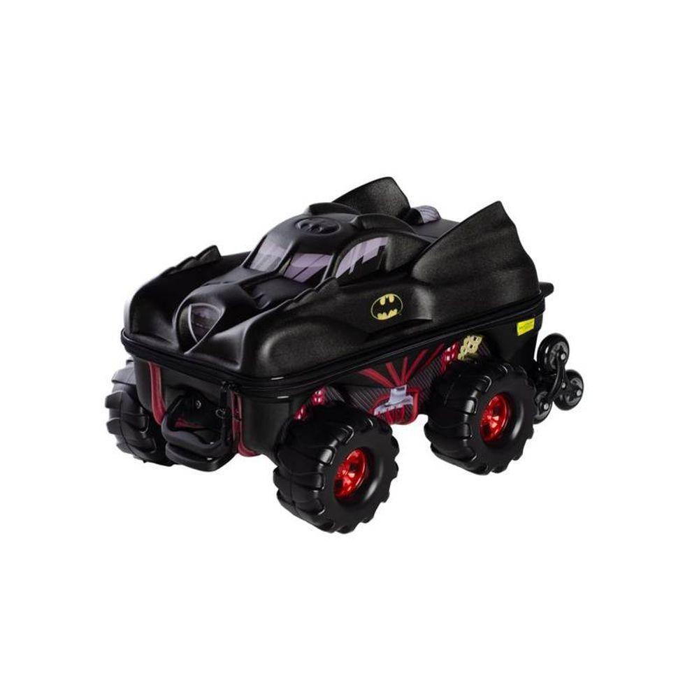 Mala De Viagem Infantil Com Rodinha Batmóvel 3d Preto - 3