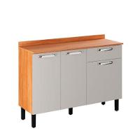 Balcão Itatiaia Vegas 120 3 Portas 1 Gaveta Cinamomo/off White - 1