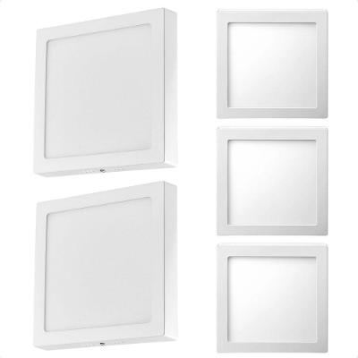 Kit 5 Painel De Led Quadrado Sobrepor 12w Bivolt Taschibra 4000k Neutro