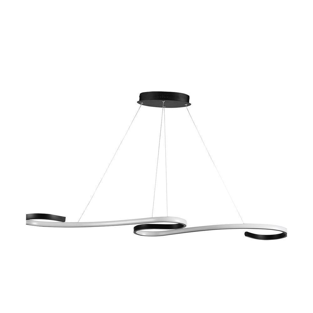 Lustre Pendente Taschibra Milão 30w Led 109cm Luz Quente 3000k Bivolt Preto - 3