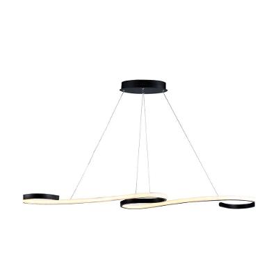 Lustre Pendente Taschibra Milão 30w Led 109cm Luz Quente 3000k Bivolt Preto