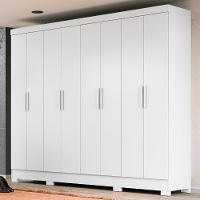 Guarda Roupas Casal 8 Portas 4 Gavetas Diplomata Moval Branco - 3