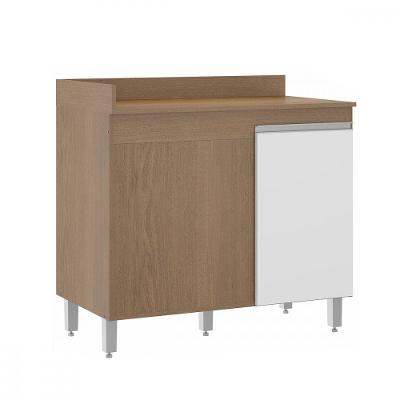 Balcão Canto Reto Cozinha Modulada 94x88cm Mdp Menu Móveis Branco