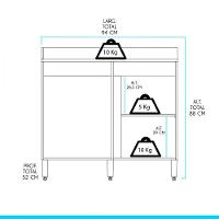 Balcão Canto Reto Cozinha Modulada 94x88cm Mdp Menu Móveis Branco - 3