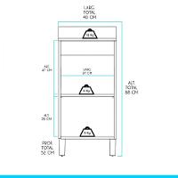 Balcão Gabinete P/ Cozinha 40cm 1 Porta Mdp 0457 Menu Móveis Avelã Branco - 3