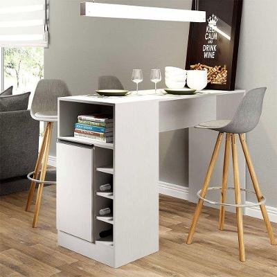 Bancada Para Cozinha Americana 136 Cm Mdp 0535 Menu Móveis Branco