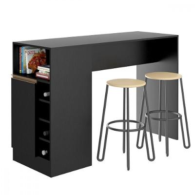 Bancada Ilha Para Cozinha 136x92cm Mdp 0535 Menu Móveis Preto