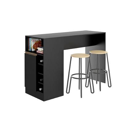 Bancada Ilha Cozinha Gourmet 136x92cm Mdp 0535 Menu Móveis Preto