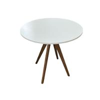 Conjunto Mesa Redonda Com 4 Cadeiras Em Madeira E Corda Náutica Castanho/branco
