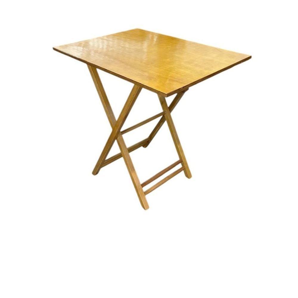 Conjunto Dobrável Com Mesa De Madeira E 4 Cadeiras Estofadas Mel - 4