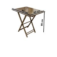 Conjunto Dobrável Com Mesa De Madeira E 4 Cadeiras Estofadas Castanho - 5