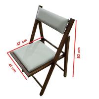 Conjunto Mesa Redonda Com 4 Cadeiras Dobráveis Estofadas Castanho - 3