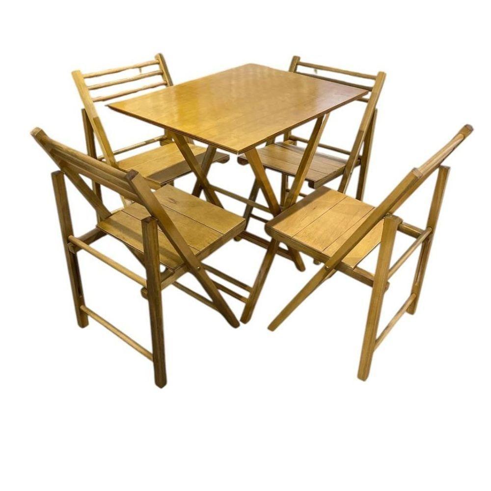 Conjunto Dobrável Com Mesa E 4 Cadeiras Mel - 3