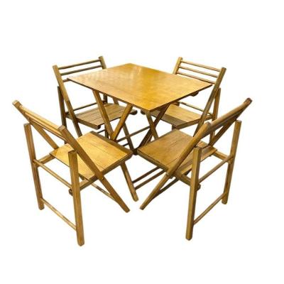 Conjunto Dobrável Com Mesa E 4 Cadeiras Mel