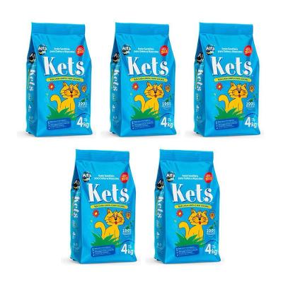Kit 5 Areia Para Gato Kets 4kg
