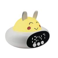 Despertador Infantil Coelho Luz Noturna 7 Cores, Display Led, Recarregável Usb-c, Rotina Divertida - 1
