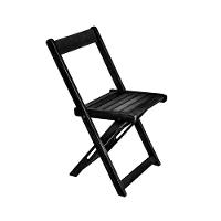 Jogo De Mesa Dobrável De Madeira 60x60 Com 4 Cadeiras Preto