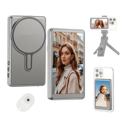 Tela Monitor De Selfie Vlog Para Celular 4k Ultra Hd, Magsafe, Bateria 1250mah, Sem Fio, Tripé Incluso