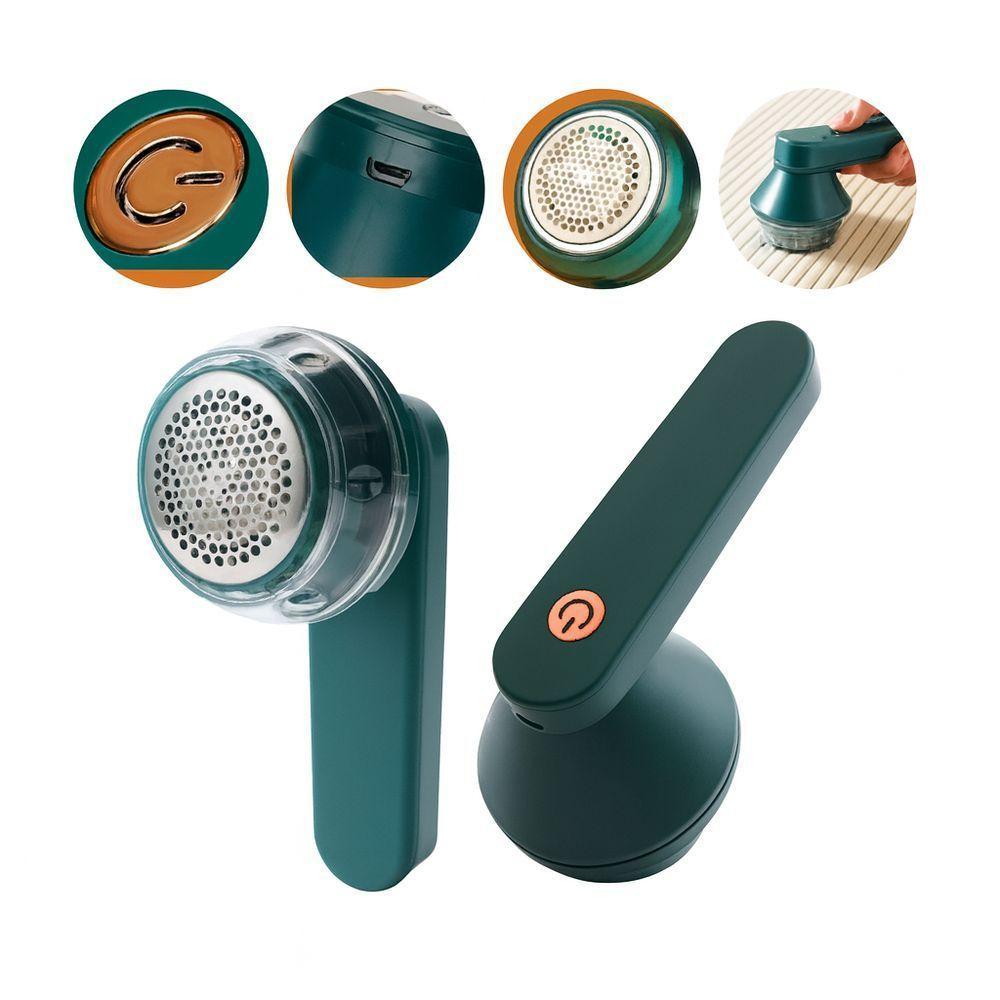 Removedor De Fiapos Portátil Recarregável 6 Lâminas, 3 Velocidades, Display Led, Usb-c, Seguro P Papa Bolinha Verde - 2