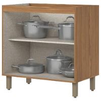 Balcão 2 Portas 80 Cm Ambiente Requinte Nature Areia Hp - Henn - 3