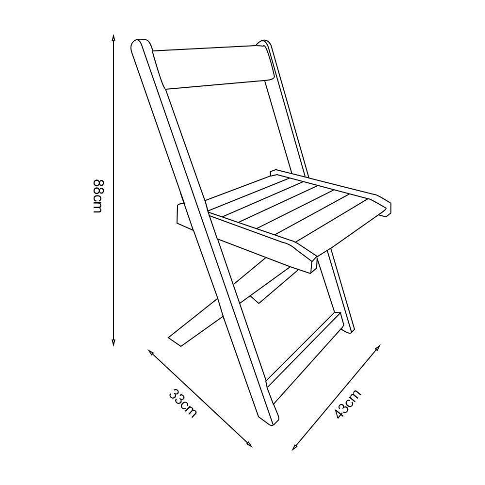 Conjunto De Mesa Dobrável Para Restaurante De Madeira 90cm Redondo Com 4 Cadeiras Preto - 4