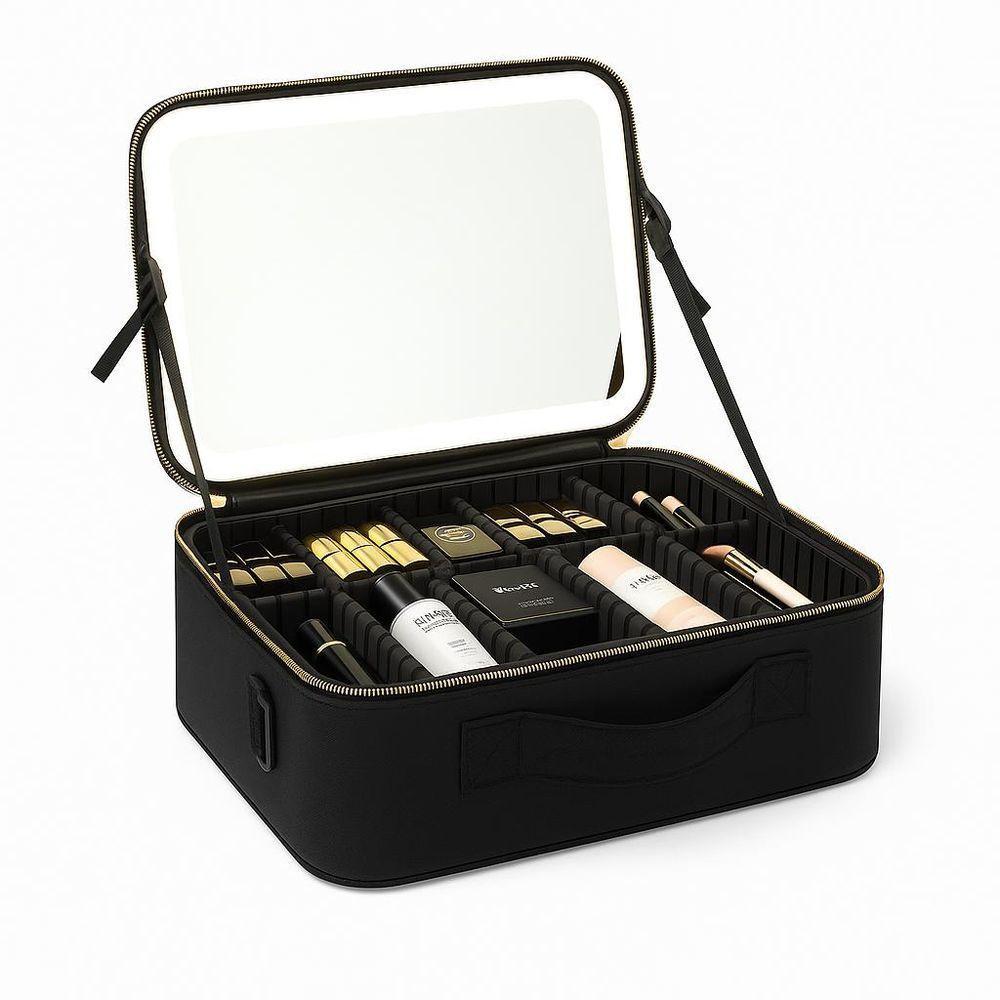 Maleta Maquiagem Profissional Espelho Led Viagem Make - 1