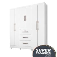 Guarda Roupas Casal Com Espelho 6 Portas 3 Gavetas Com Pés Tokio - 3