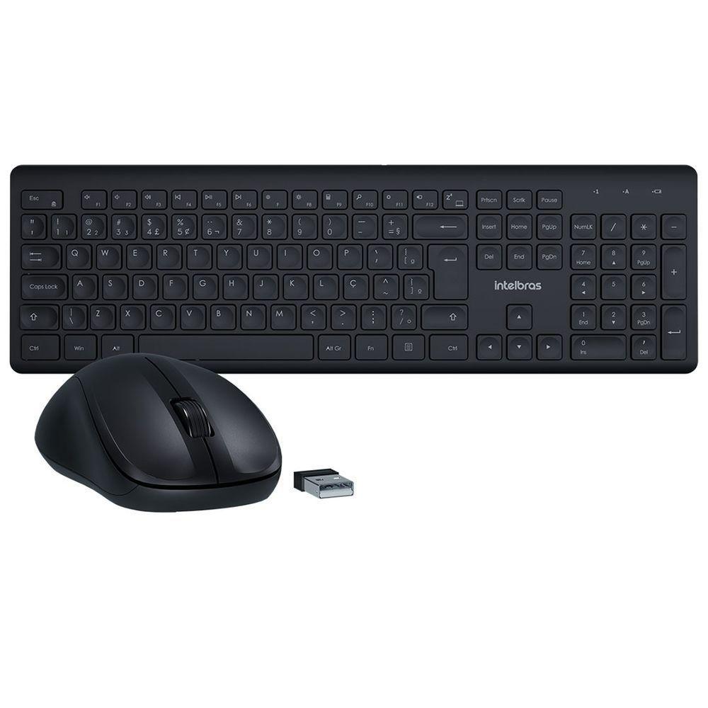 Teclado E Mouse Intelbras Csi50 - Sem Fio Preto - 1