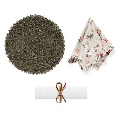 Kit De Mesa Posta Copa E Cia 4 Lugares Ava/ Memórias De Natal