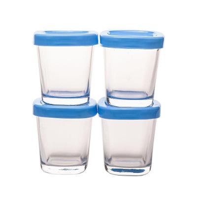 Conjunto De Potes De Armazenamento Para Alimentos Clingo - 4 Peças Azuis