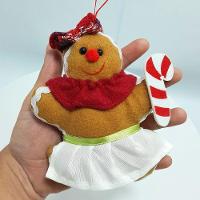 Bonecos Biscoito Ginger Pendente Enfeite Natalino 16cm 12pçs