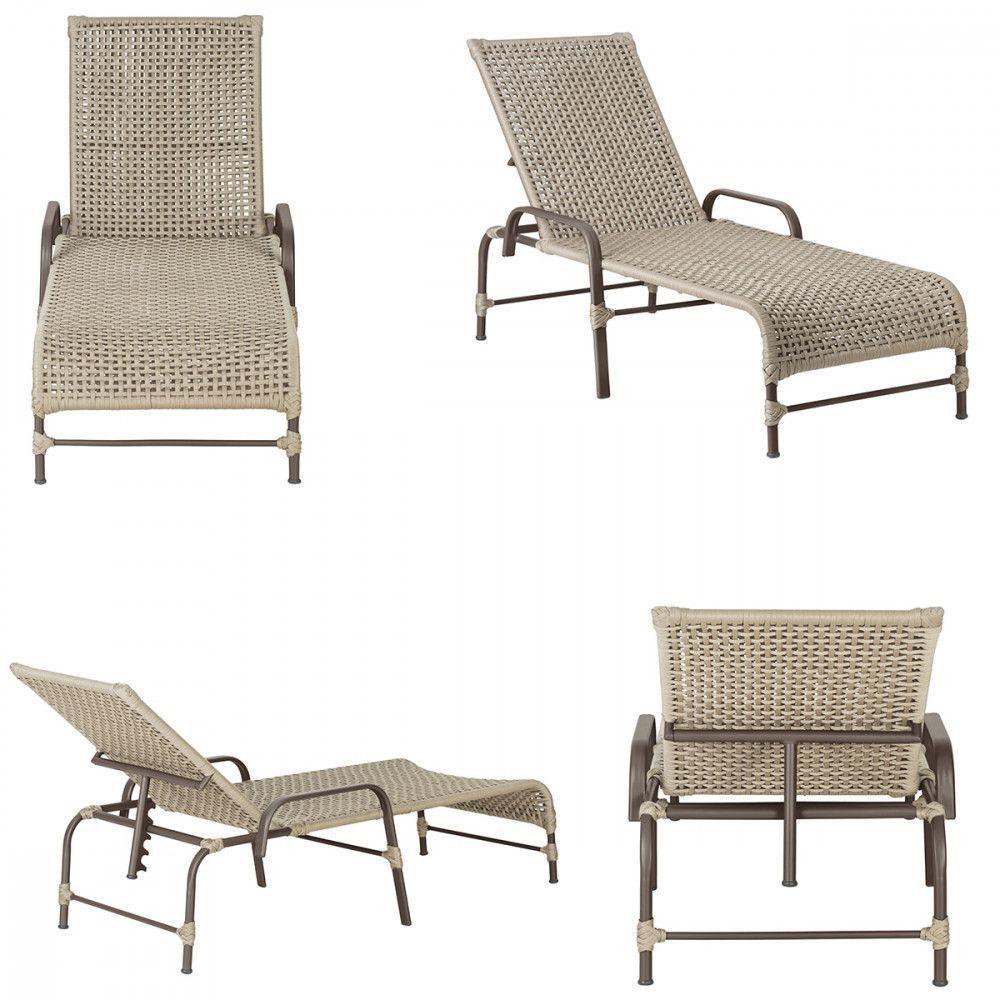2 Espreguiçadeira Catar E 1 Mesa Garden Cor Marrom Rami - 5