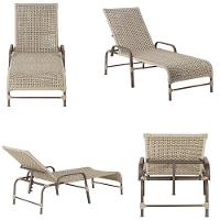 2 Espreguiçadeira Catar E 1 Mesa Garden Cor Marrom Rami - 5