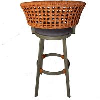 6 Banqueta Somália Em Alumínio E Corda Náutica Jardim Terra Cota - 3