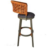 6 Banqueta Somália Em Alumínio E Corda Náutica Jardim Terra Cota