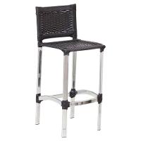 4 Banquetas Altas Madri Em Cozinha Alumínio área Edícula Preto - 2