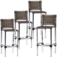 4 Banquetas Altas Madri Em Cozinha Alumínio área Edícula Argila - 1