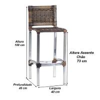 4 Banquetas Altas Madri Em Cozinha Alumínio área Edícula Argila - 3