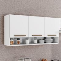 Armário Aéreo New 3 Portas Arte Móveis Branco - 3
