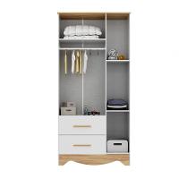 Armario Infantil Popy 3 Portas 2 Gavetas - Moveis Peroba Amendoa-branco - 3