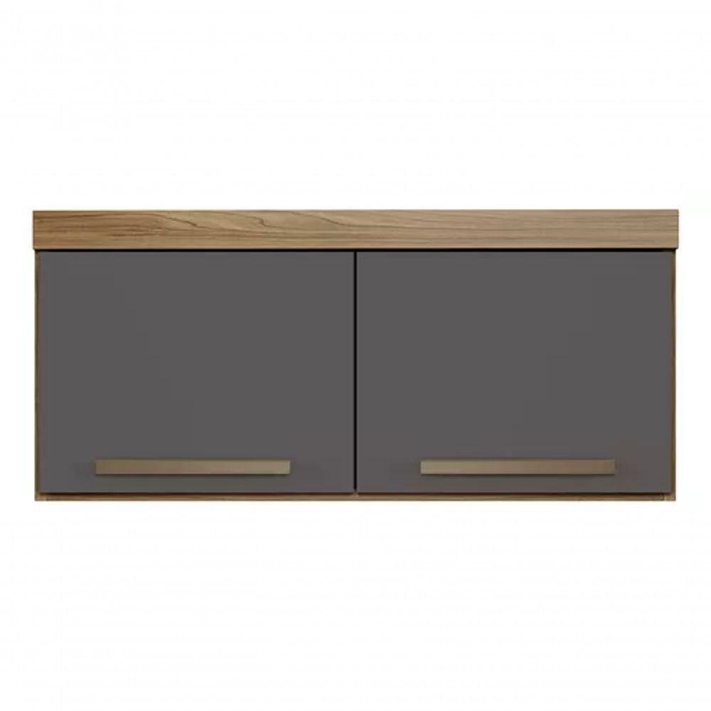 Armario Aéreo Granada 2 Portas Suspenso Arte Moveis Cinamomo-grafite - 3